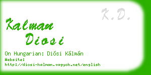 kalman diosi business card