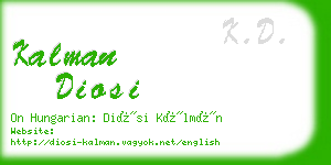 kalman diosi business card